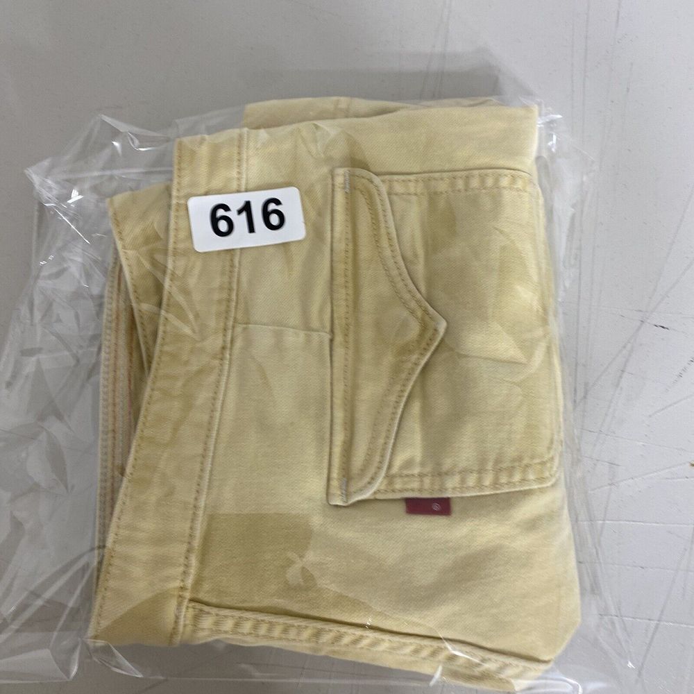 Levi's 545 Shorts Womens Size 10 Beige Flap Pockets Denim Jean Stretch Preppy - Picture 9 of 11